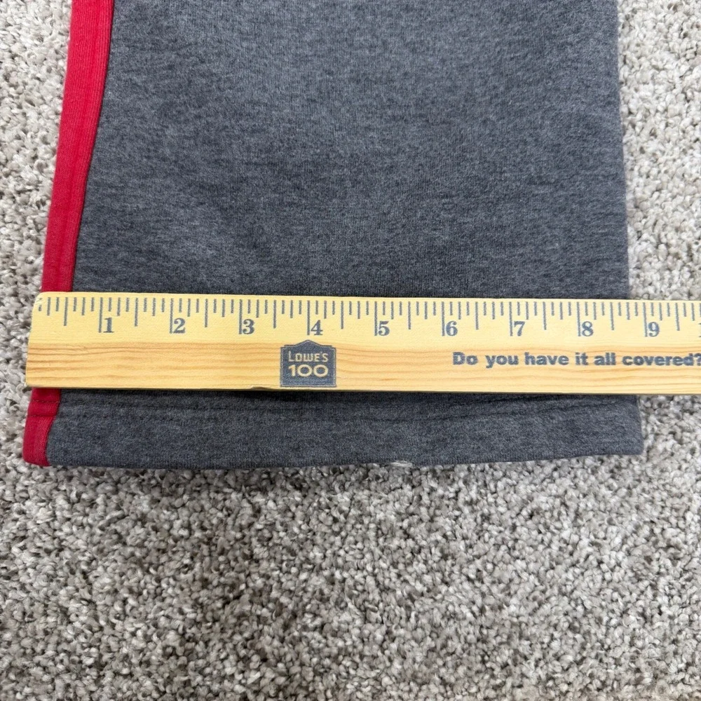 Canadian Olympic Team Grey Red Fleece‎ Sweatpants Wide Leg Zip Pockets S Vinage